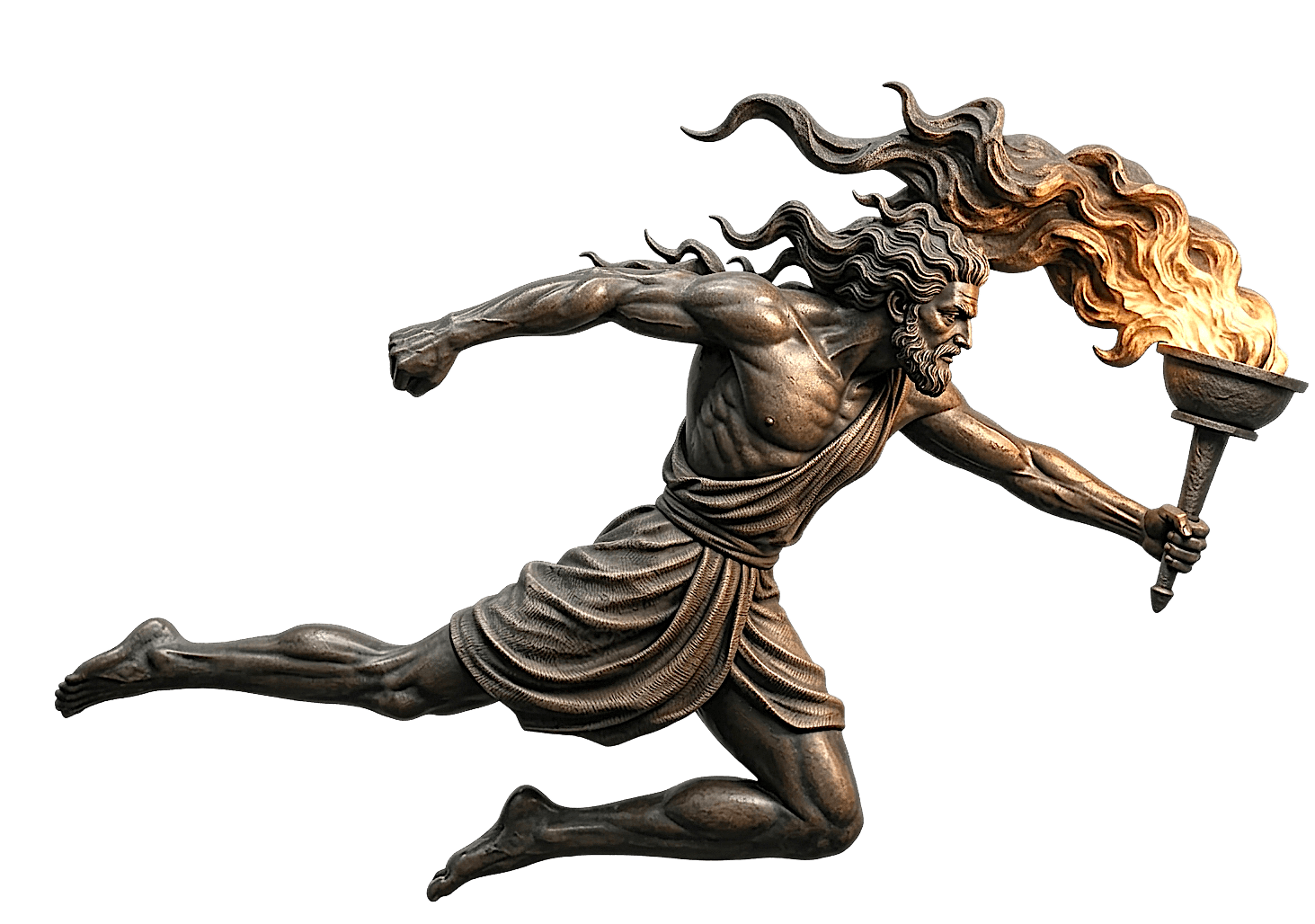 Prometheus carrying the flame
